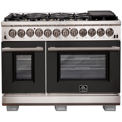 Forno 48" Capriasca Dual Fuel Range with 240v Electric Oven - 8 Burners, Griddle, and 160,000 BTUs - FFSGS6187-48