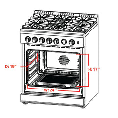 FORNO 30" Alta Qualita Pro-Style Gas Range - FFSGS6228-30S