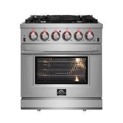 Forno 30" Gas Range with 5 Burners and Convection Oven - FFSGS6239-30