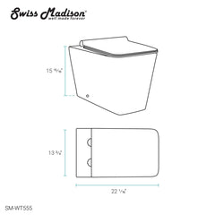 Concorde Back-to-Wall Square Toilet Bowl - SM-WT555