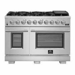 Forno 48" Capriasca Gas Range with 8 Burners, Griddle and 160,000 BTUs - FFSGS6260-48