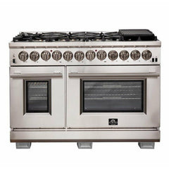 Forno 48" Capriasca Dual Fuel Range with 240v Electric Oven - 8 Burners, Griddle, and 160,000 BTUs - FFSGS6187-48